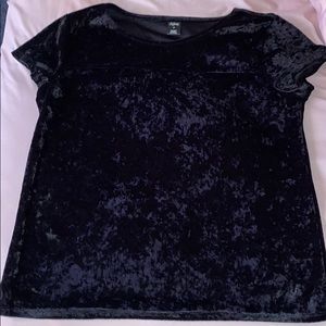 Black velvet shirt